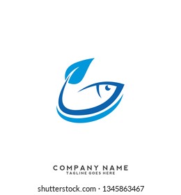 Abstract Fish blue Design Illustration Vector Template