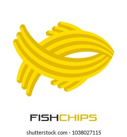 Abstract fish chips logo
