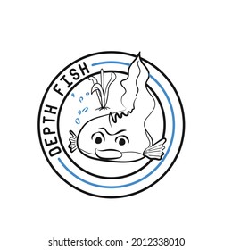 abstract fish depth designed with lines