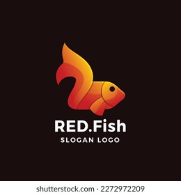 Abstract Fish Gradient Logo Vector Icon Illustration