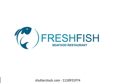 abstract fish icon restaurant menu design