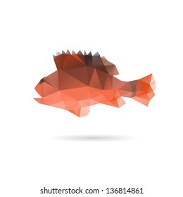 Abstract fish isolated on a white backgrounds