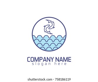 Abstract Fish logo