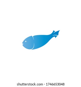 Abstract fish logo design template