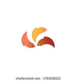 icono del vector de diseño del logotipo de pez abstracto