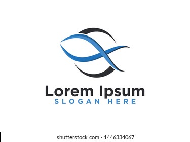 Abstract Fish, Logo Designs, Vector Illustration