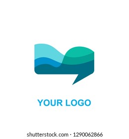 abstract fish logo. gradation colorful template design vector