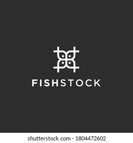 abstract fish logo. fish icon