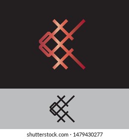 Abstract fish logo icon design template. 