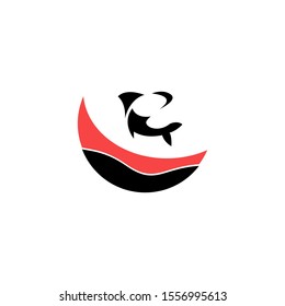 abstract fish logo. fish icon symbol
