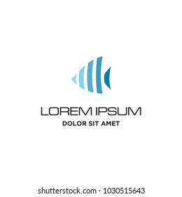 an abstract fish logo icon vector