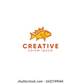 Abstract fish logo icon, Vector illustration.