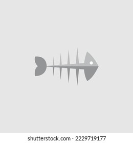 Abstraktes Fischlogo, modernes Logo, graues Logo 