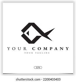 abstract fish logo premium elegant template vector eps 10