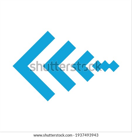 Abstract Fish logo with speed connection icon design template