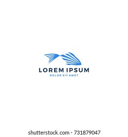 abstract fish logo template vector icon