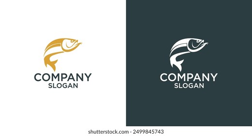 abstract fish logo vector design