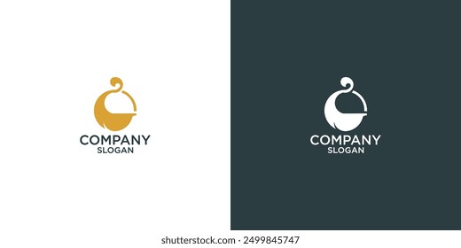 abstract fish logo vector design