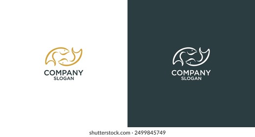 abstract fish logo vector design