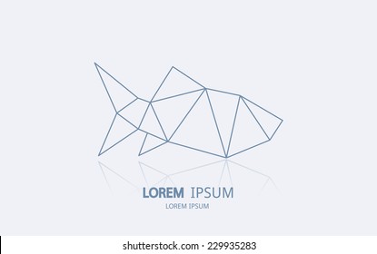 Abstract fish logo. Vector logotype design.