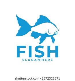Abstract Fish logo vector template. simple fish logo design