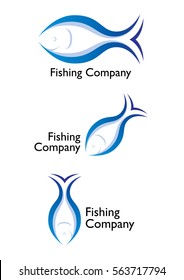 Abstract fish logos