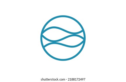 Abstraktes minimalistisches Logo-Design für Fische
