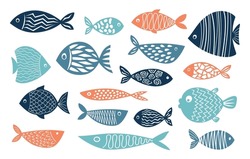 Abstract Fish With Modern Design. Vector Illustration