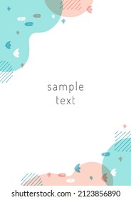 Abstract and fish motif natural frame material