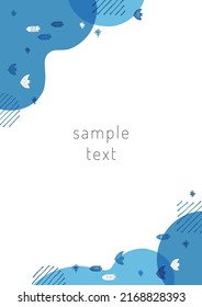 Abstract and fish motif natural frame material