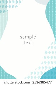 Abstract and fish motif natural frame material