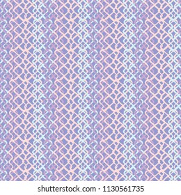 Abstract Fish Net Loop Pattern, Seamless Vector Background, Hand Drawn Scribble Illustration of Netting for Home Decor, Trendy Gift Wrap, Summer Fashion Prints & Pretty Stationery, Lilac Purple Blue