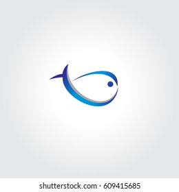 abstract fish restaurant logo