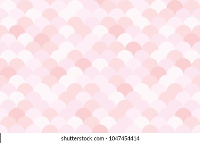 Abstract fish scale geometric background, Pink overlapping pattern background, Abstract pink mosaic background. Vector