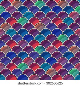 Abstract fish scale texture, Water wave, Seamless pattern background.