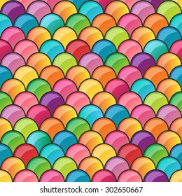 Abstract fish scale texture, Water wave, Seamless pattern background.