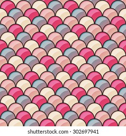 Abstract fish scale texture, Water wave, Seamless pattern background.