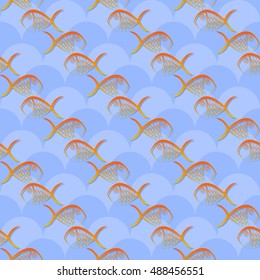 Abstract Fish Seamless Pattern Background