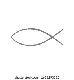 Abstract Fish Symbol icon isolated on white background