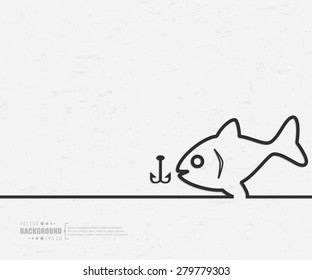 Abstract fish vector background. For web and mobile applications, illustration template design, creative business info graphic, brochure, banner, presentation, concept poster, cover, booklet, document.