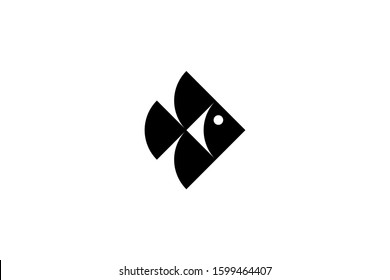 Abstract Fish Vector Illustration isolated on white background