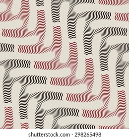 Abstract  fishbone motif. Seamless pattern.