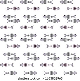 Abstract Fishbone Shape Seamless Background
