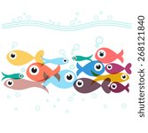 Abstract Fishing Background, flat design