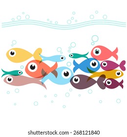 Abstract Fishing Background, flat design