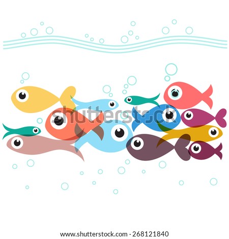 Abstract Fishing Background, flat design