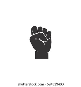 abstract fist up logo design