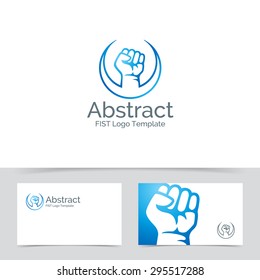 Abstract fist logo template. Vector freedom or protest concept illustration.