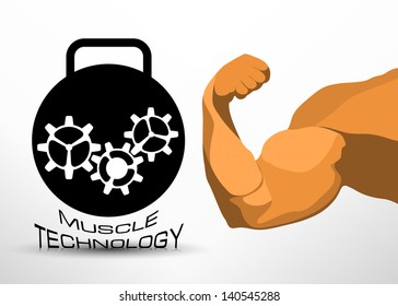 Abstract fitness background - vector