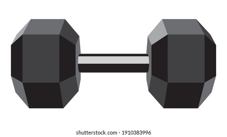 Abstract fitness club logo, dumbbells design illustration.